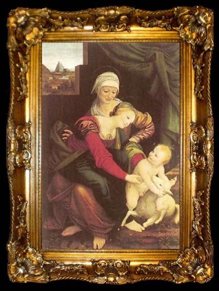 framed  Bernardino Lanino The Virgin and Child with St. Anne, ta009-2